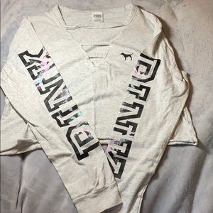 PINK cut-out long sleeve